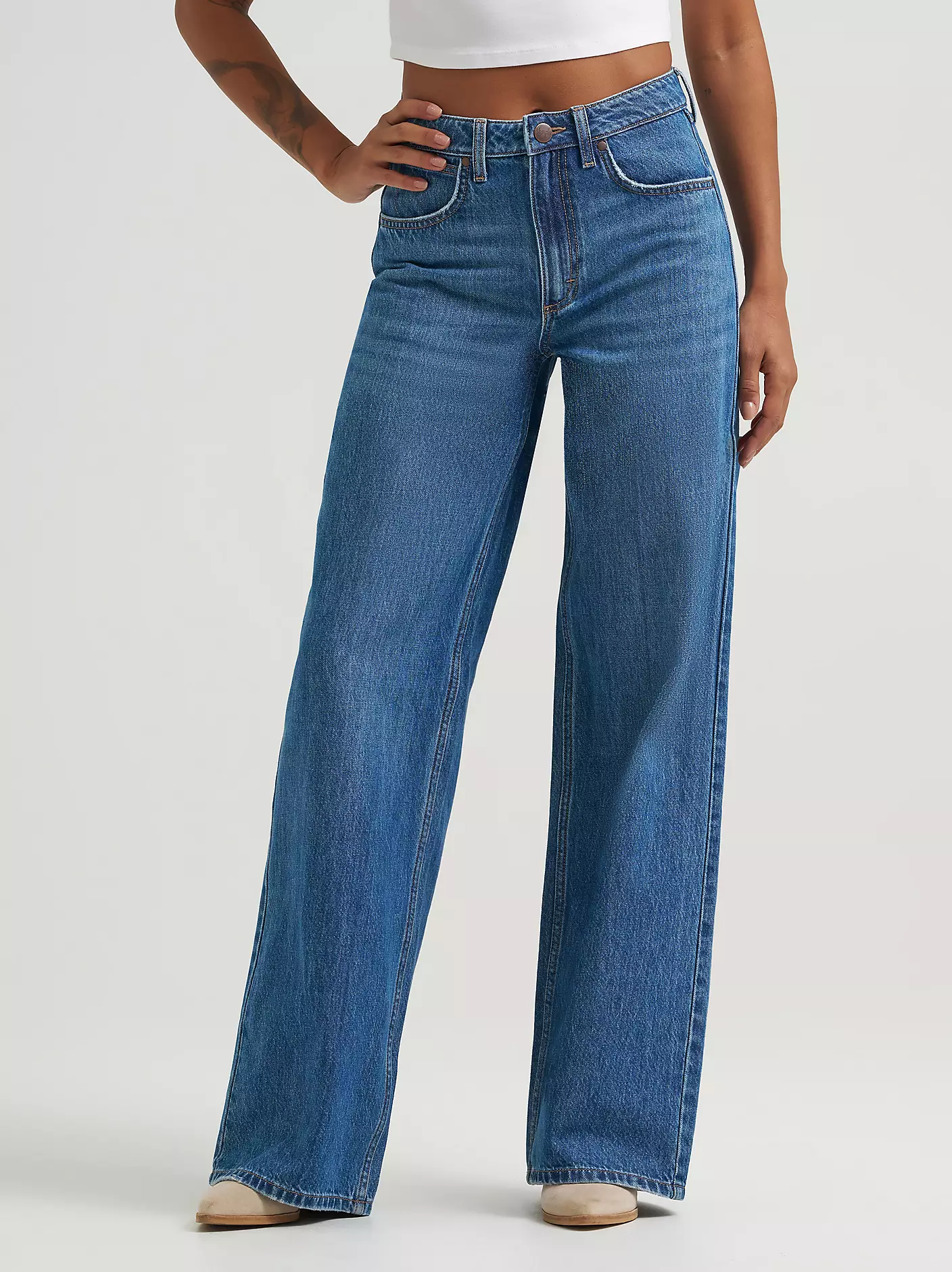 Wrangler Women's Retro Bailey High Rise Wide Leg Jean - Yvette
