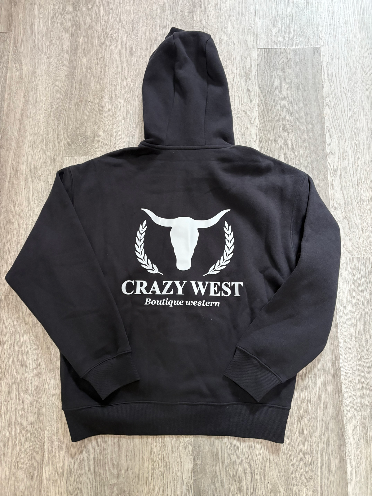 Crazy West women's zip hoodie - Black