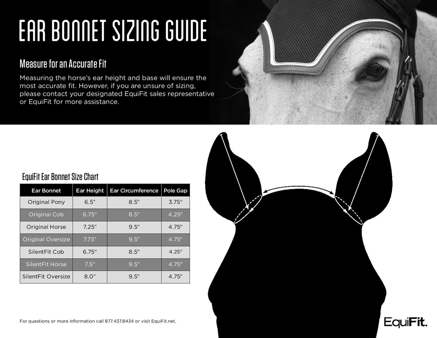 Equifit Silentfit ear bonnet - Horse