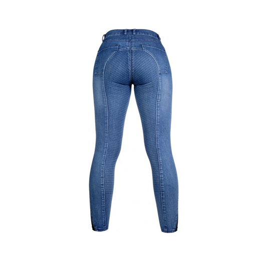 Pantalon d'équitation fond intégral en denim HKM - US24